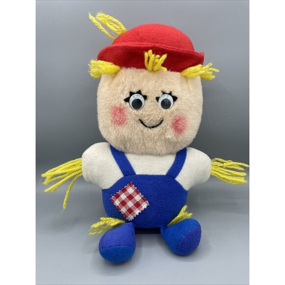Vintage Del Monte Plush Shoo Shoo Scarecrow Country Yumkin 11" - Picture 1 of 7